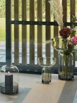 Mundgeblasene Glas-Vase Torus, H 33 cm