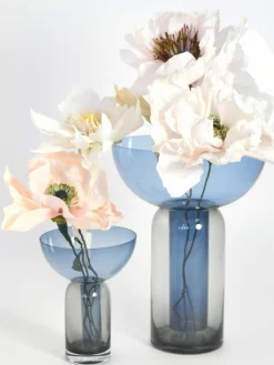 Mundgeblasene Glas-Vase Torus, H 33 cm