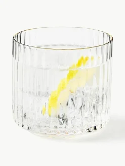 Mundgeblasene Karaffe Aleo mit Wassergläsern, 5er-Set