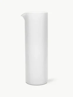 Mundgeblasene Karaffe Ripple mit Rillenrelief, 1.1 L