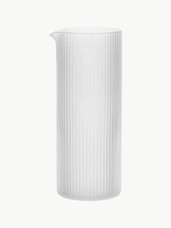 Mundgeblasene Karaffe Ripple mit Rillenrelief, 400 ml