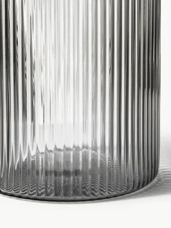 Mundgeblasene kleine Karaffe Ripple mit Wasserglas, 2er-Set