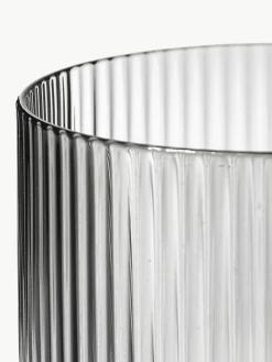 Mundgeblasene kleine Karaffe Ripple mit Wasserglas, 2er-Set