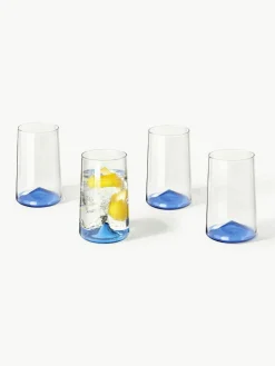 Mundgeblasene Longdrinkgläser Hadley, 4 Stück