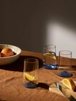 Mundgeblasene Longdrinkgläser Hadley, 4 Stück