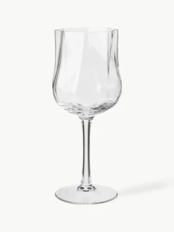 Mundgeblasene Rotweingläser Limfjord, 4 Stück