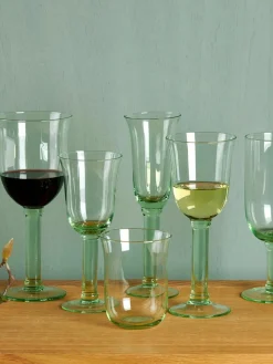 Mundgeblasene Rotweingläser Corsica, 6 Stück