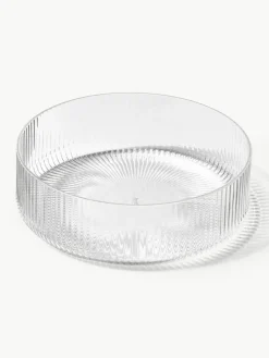 Mundgeblasene Servierschälchen Ripple mit Rillenstruktur, 4 Stück