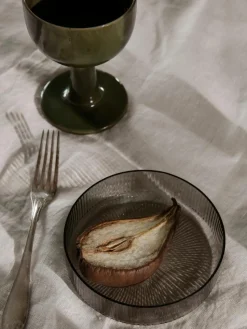 Mundgeblasene Servierschälchen Ripple mit Rillenstruktur, 4 Stück