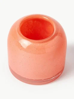 Mundgeblasene Teelichthalter Dylla mit Luftbläschen, 2er-Set