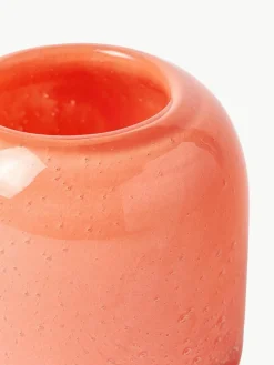 Mundgeblasene Teelichthalter Dylla mit Luftbläschen, 2er-Set