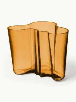 Mundgeblasene Vase Alvar Aalto, H 16 cm