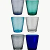 Mundgeblasene Wassergläser Cancun mit Luftbläschen, 6er-Set