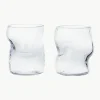 Mundgeblasene Wassergläser Dimple, 2er-Set