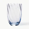Mundgeblasene Wassergläser Swirl, 6 Stück