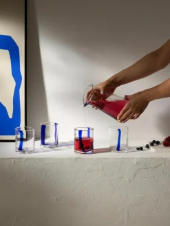 Mundgeblasene Wassergläser Taha, 4er-Set