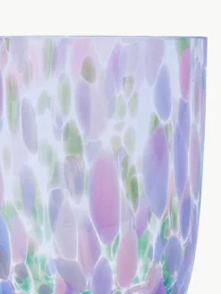 Mundgeblasene Wassergläser Big Confetti, 6 Stück