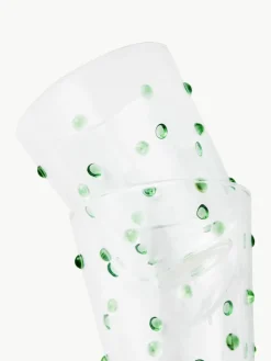 Mundgeblasene Wassergläser Nob aus Borosilikatglas, 2 Stück