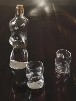 Mundgeblasene Wassergläser Dimple, 2er-Set