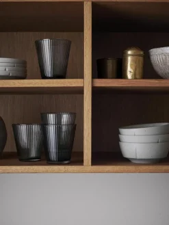 Mundgeblasene Wassergläser Grand Cru aus Rauchglas, 4 Stück