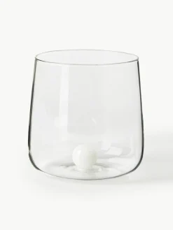 Mundgeblasene Wassergläser Bilia aus Borosilikatglas, 6er-Set