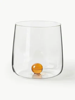 Mundgeblasene Wassergläser Bilia aus Borosilikatglas, 6er-Set