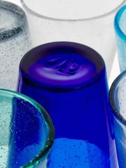 Mundgeblasene Wassergläser Cancun mit Luftbläschen, 6er-Set