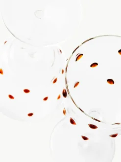 Mundgeblasene Weingläser Nob aus Borosilikatglas, 2 Stück