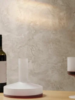 Mundgeblasener Dekanter Ripple mit Rillenrelief, 1.1 L