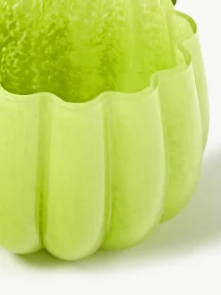 Mundgeblasener Glas-Teelichthalter Melon