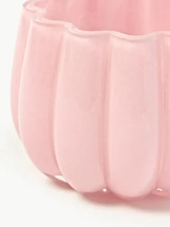 Mundgeblasener Glas-Teelichthalter Melon