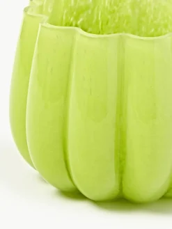 Mundgeblasener Glas-Teelichthalter Melon