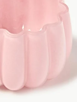 Mundgeblasener Glas-Teelichthalter Melon