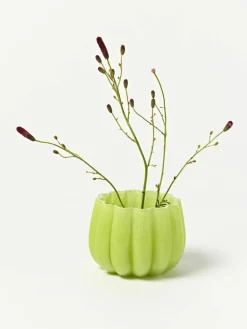 Mundgeblasener Glas-Teelichthalter Melon