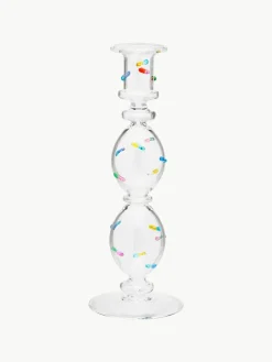 Mundgeblasener Kerzenhalter Pills aus Borosilikatglas