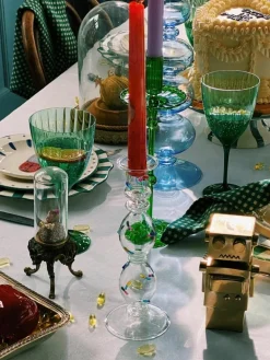 Mundgeblasener Kerzenhalter Pills aus Borosilikatglas