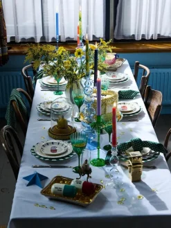 Mundgeblasener Kerzenhalter Carousel aus Borosilikatglas