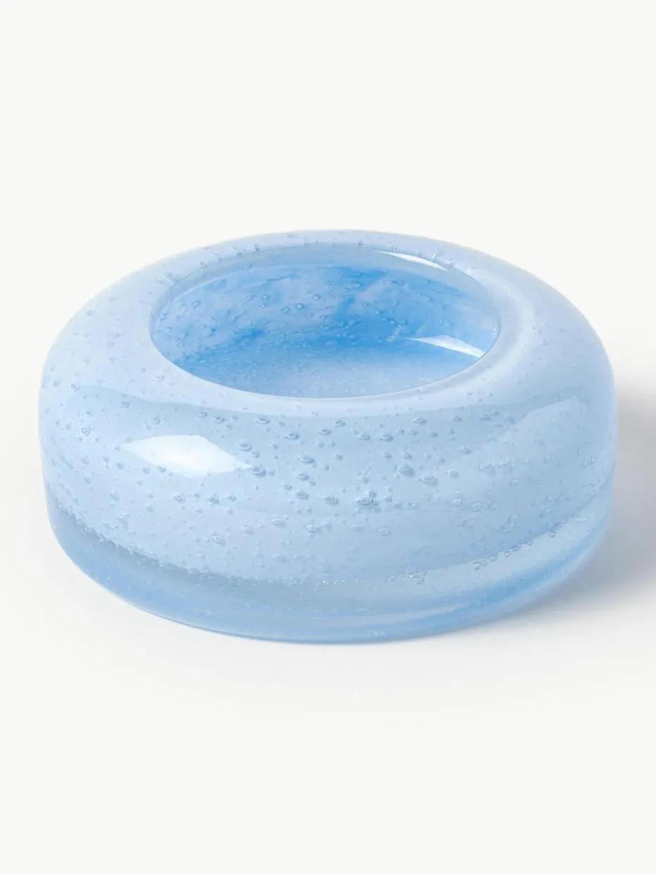 Mundgeblasenes Deko-Tablett Dylla mit Luftbläschen