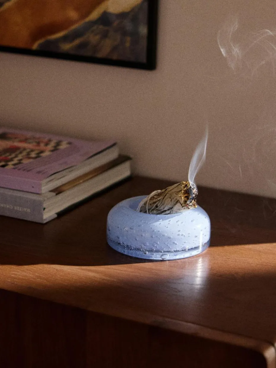 Mundgeblasenes Deko-Tablett Dylla mit Luftbläschen