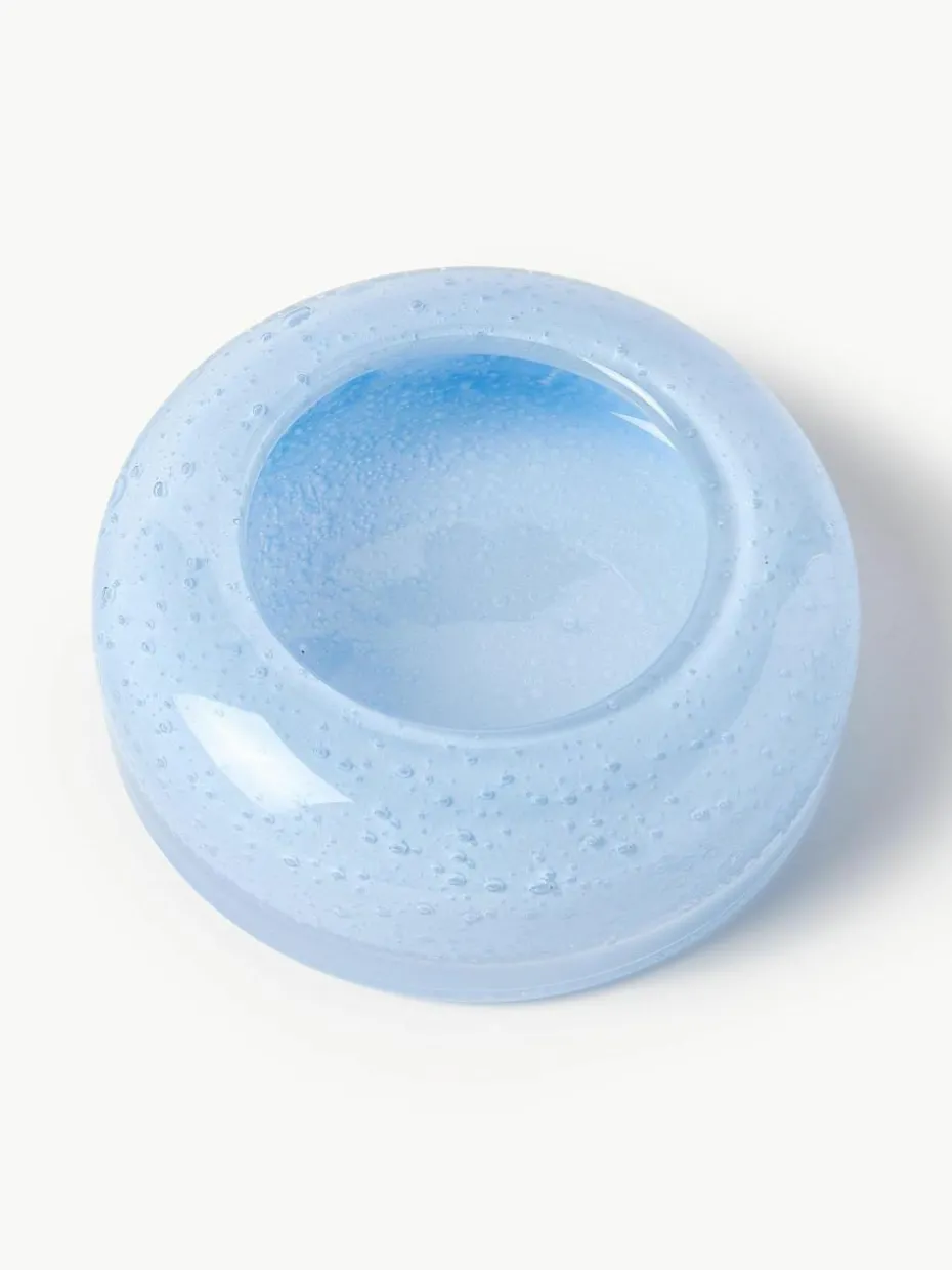 Mundgeblasenes Deko-Tablett Dylla mit Luftbläschen