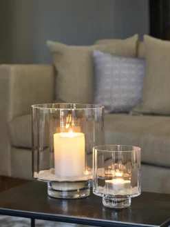 Mundgeblasenes Windlicht Tagliare, H 35 cm