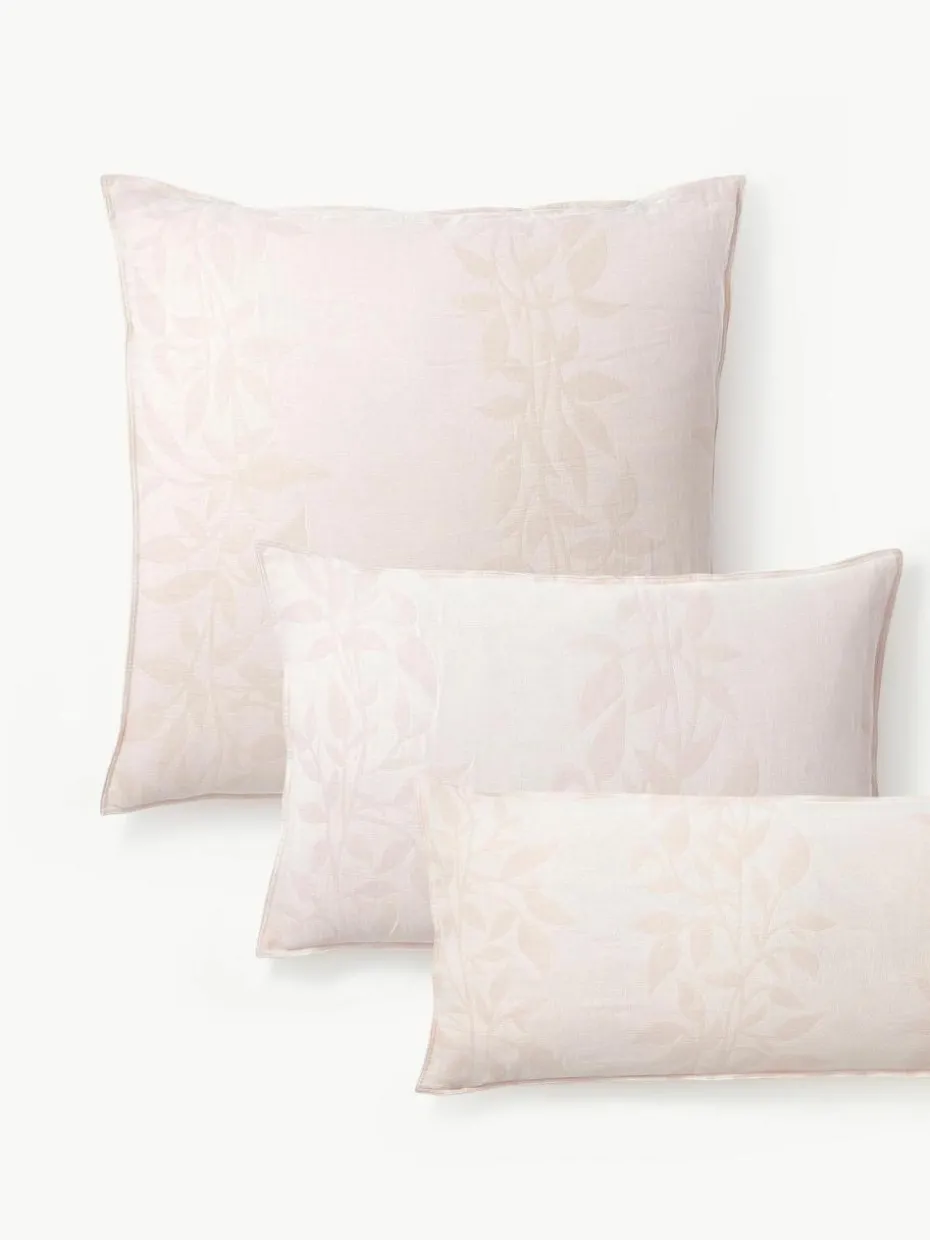 Musselin-Kopfkissenbezug Jasmina mit floralem Muster