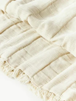 Musselin-Tagesdecke Bethany mit Fransen