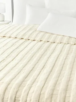 Musselin-Tagesdecke Bethany mit Fransen