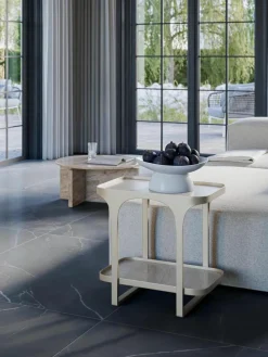 Nachttisch Bella in Travertin-Optik