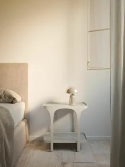 Nachttisch Bella in Travertin-Optik