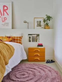 Nachttisch Ginger Orange mit Schubladen