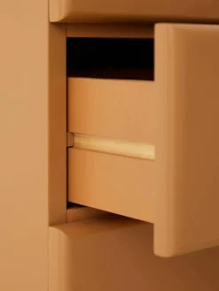 Nachttisch Ginger Orange mit Schubladen