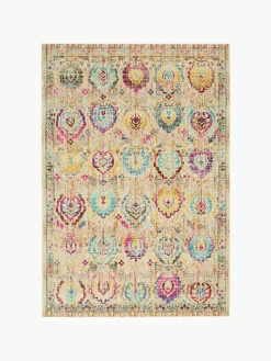 Niederflor-Teppich Kashan mit Ornamenten