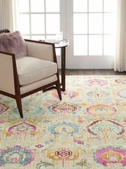 Niederflor-Teppich Kashan mit Ornamenten